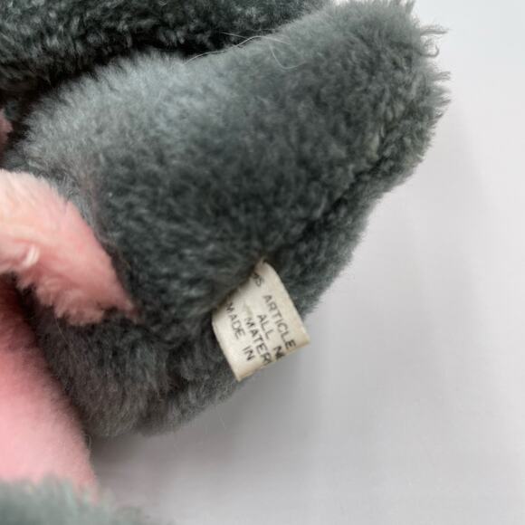 Vintage Musical Gray Momma Mouse Holding Baby Wind Up Lullabye Korea Plush - Picture 12 of 12